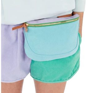 Clare V Mint & Lavender Corduroy Belt Bag